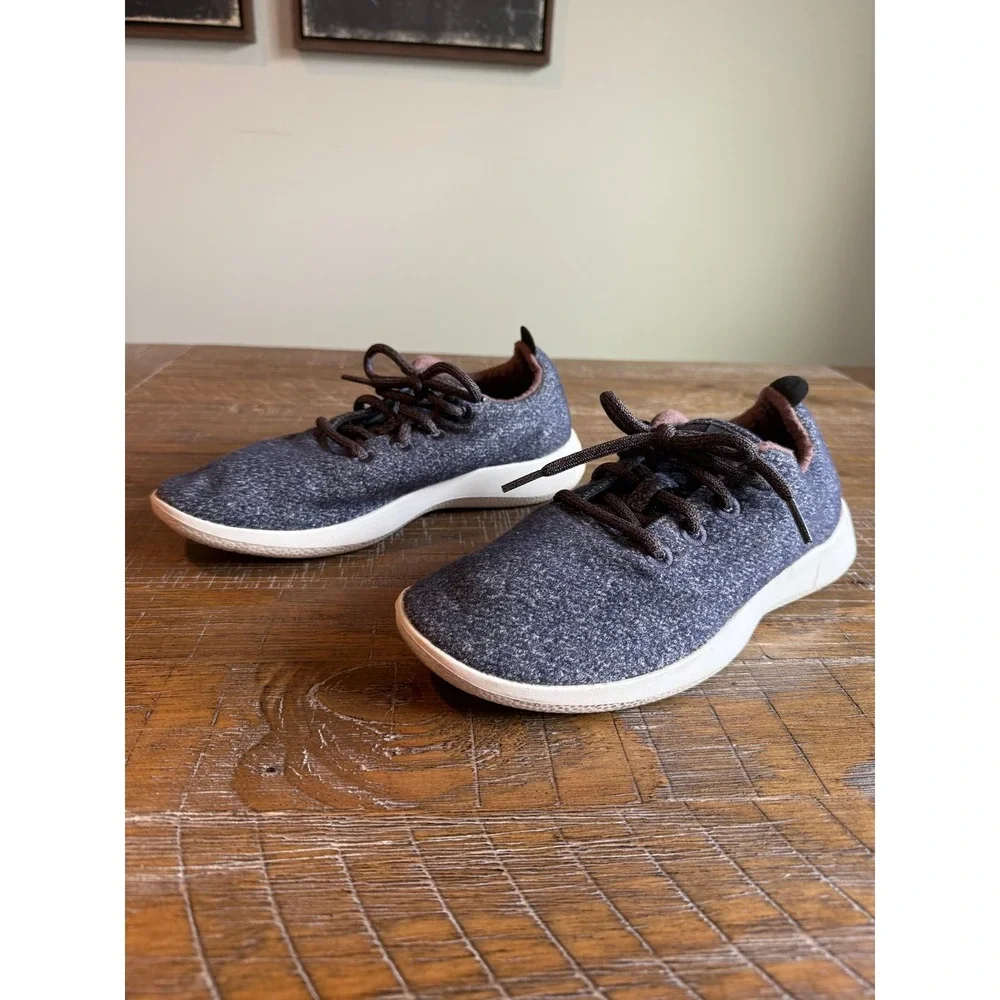 Allbirds Wool Runner Mens Shoes Navy Blue Pink Merino Wool Sneakers 7.5 Womens 9